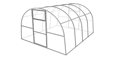Теплица оцинкованная сварная КАРКАС 3x4 - 6890 руб